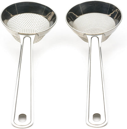 RSVP International Endurance® Stainless Steel Vintage One-Hand Sifter, 1 Cup | Top Cakes, Sift Flour, Marinade BBQ & More | Dishwasher Safe | Powder Sugar, Sift Flour, Spread Toppings & More