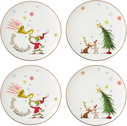 Lenox 898096 Merry Grinchmas Chip & Dip Bowl, Christmas Dishes, Festive Holiday Serveware