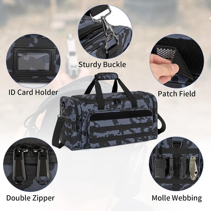 Tactical Pistol Range Bag, Gun Range Bag for Handguns, Shooting Duffle Range Pistol Bag with 6X Magazine Slots, Extra Pockets for Ammo and Essentials
