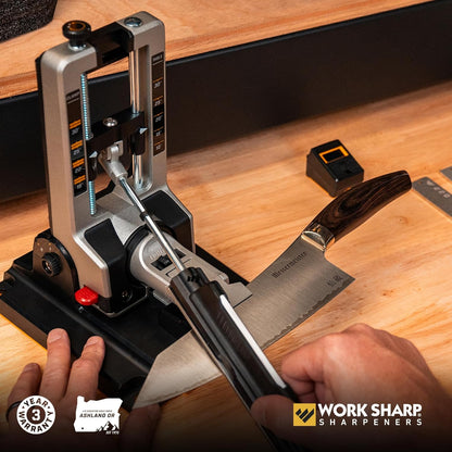 Work Sharp Professional Precision Adjust Knife Sharpener Kit - Complete Sharpening System for Kitchen, Pocket & Hunting Knives - Premium Angle-Guided Sharpening