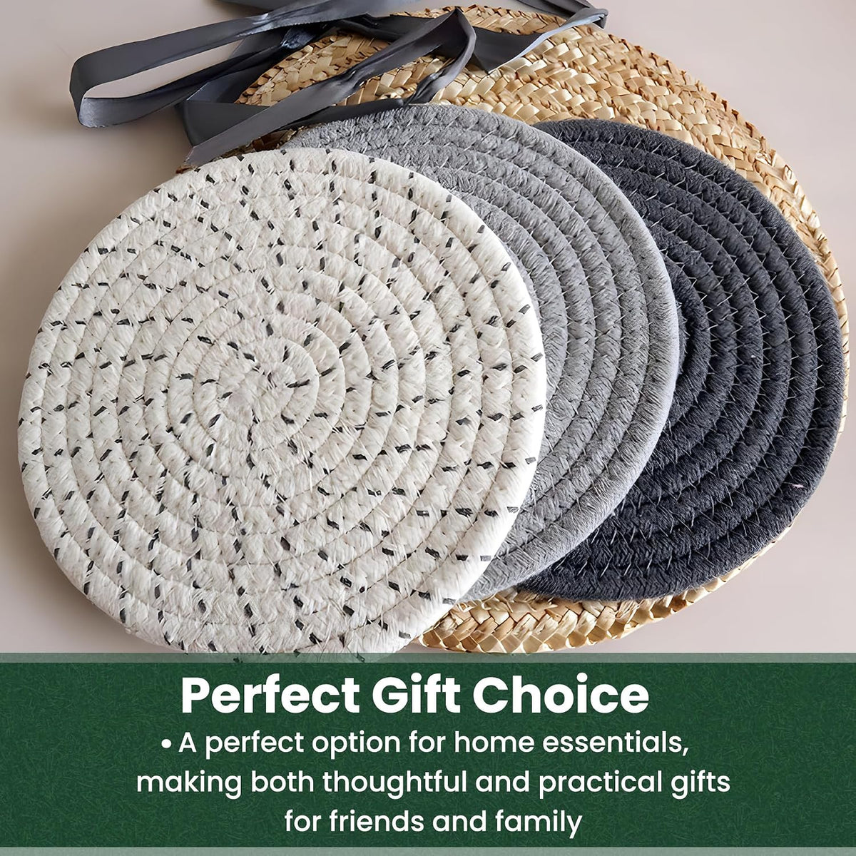 8 Inch Trivets for Hot Dishes, Hot Pots and Pans, 6 Pcs