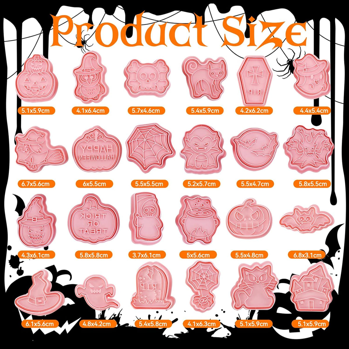 24 Pieces Christmas Cookie Stamps Gingerbread Cookie Cutters Xmas Embossing Santa Claus Elk Snowman Shapes 3D Plastic Cookie Molds for Baking Holiday Party Supplies