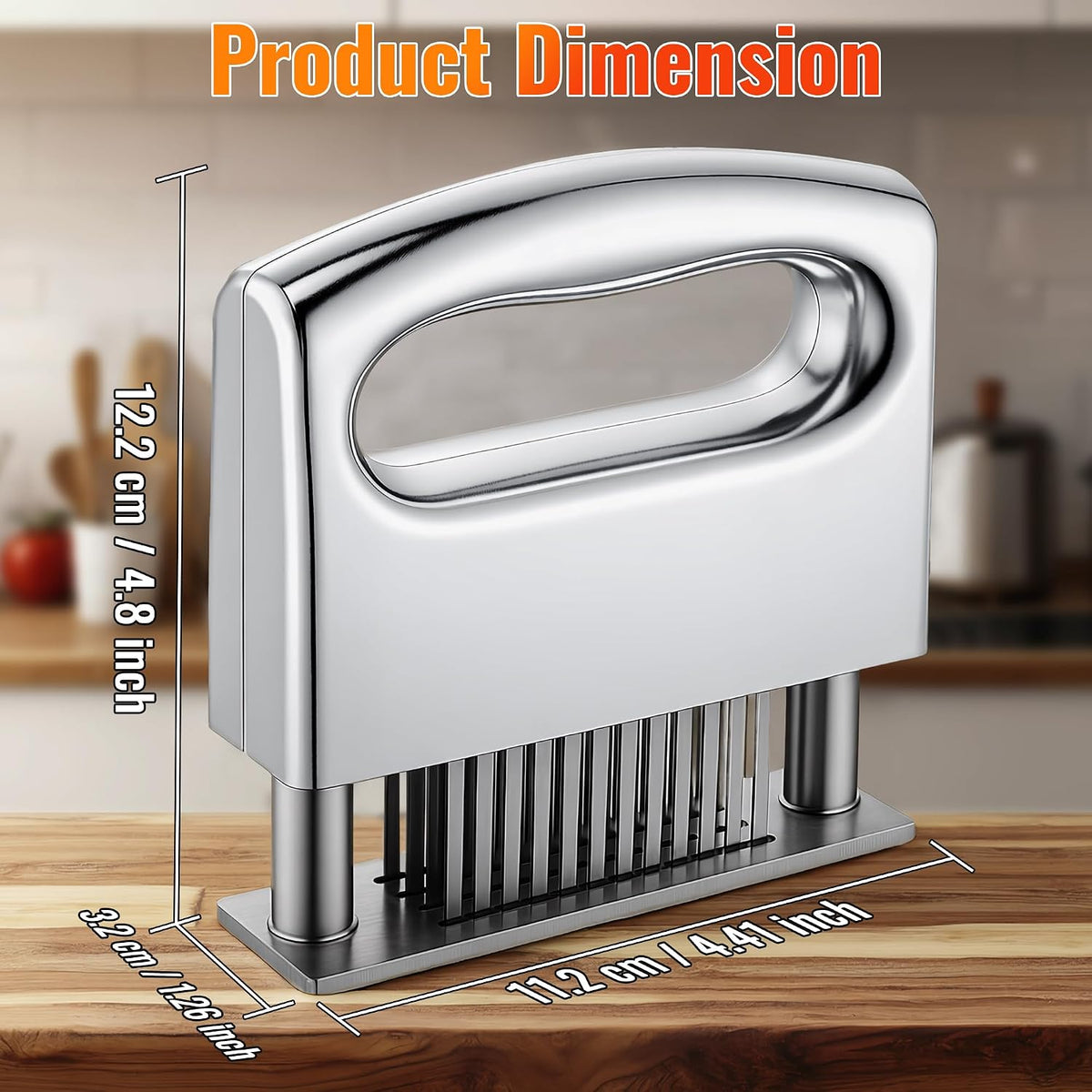 48-Blade Meat Tenderizer Tool, Stainless Steel Needle Meat Tenderizer
