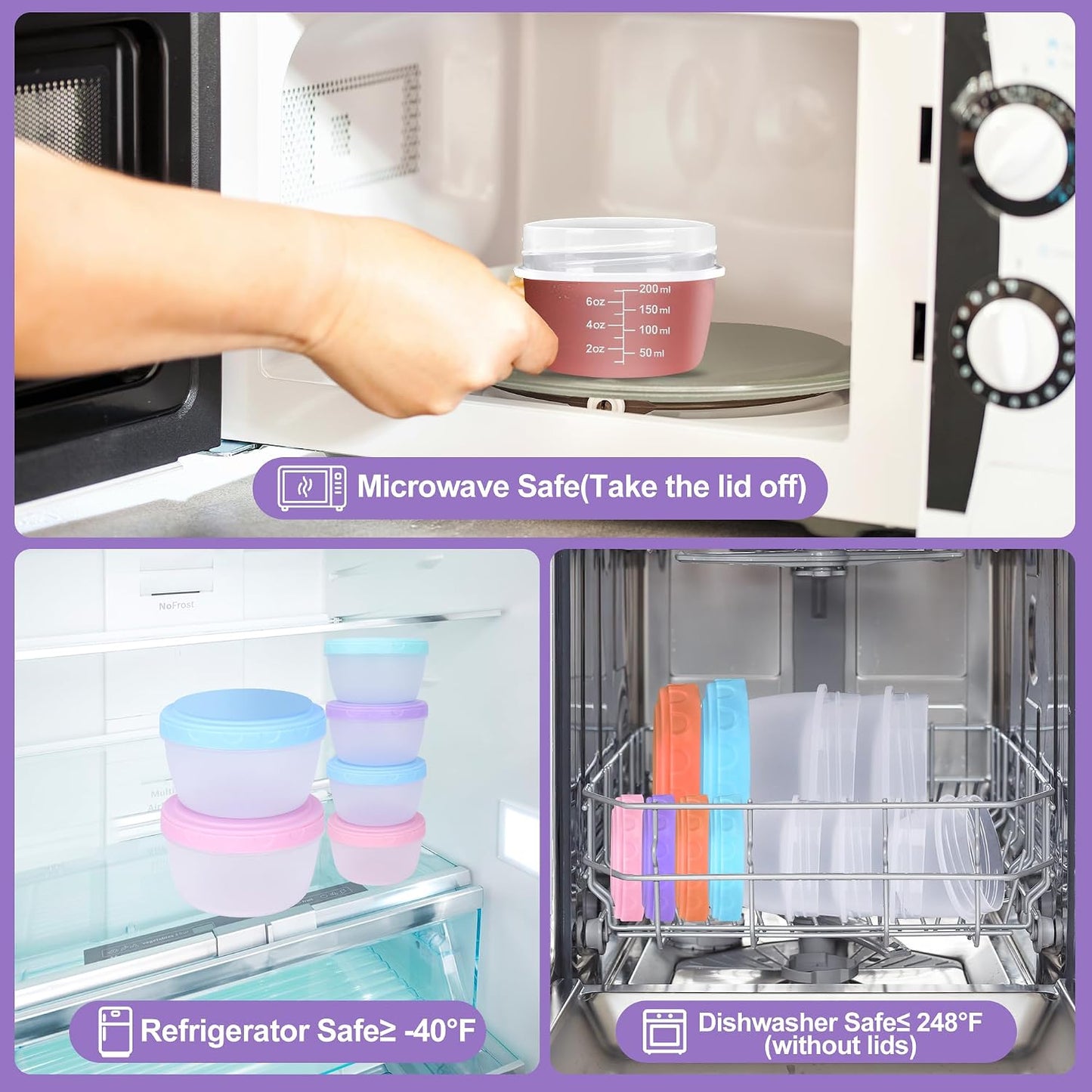 32 PCS Food Storage Containers with Lids (16 Containers & 16 Lids), Unbreakable Storage Bowls With lids, BPA Free Meal Prep Containers Set, Dishwasher & Microwave Safe