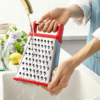 Spring Chef Stainless Steel XL Cheese Grater for Kitchen, Green