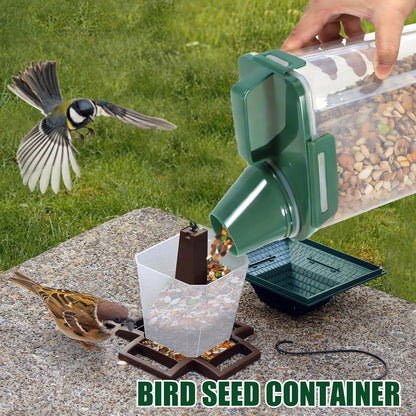 TBMAXS 2 Pack 3 Lbs Dog Cat Food Storage Containers for Travel, Portable Pet Food Storage Container, Easy-Pouring Bird Seed Dispenser, Airtight Rice Cereal Oatmeal Flour Holder -Beige