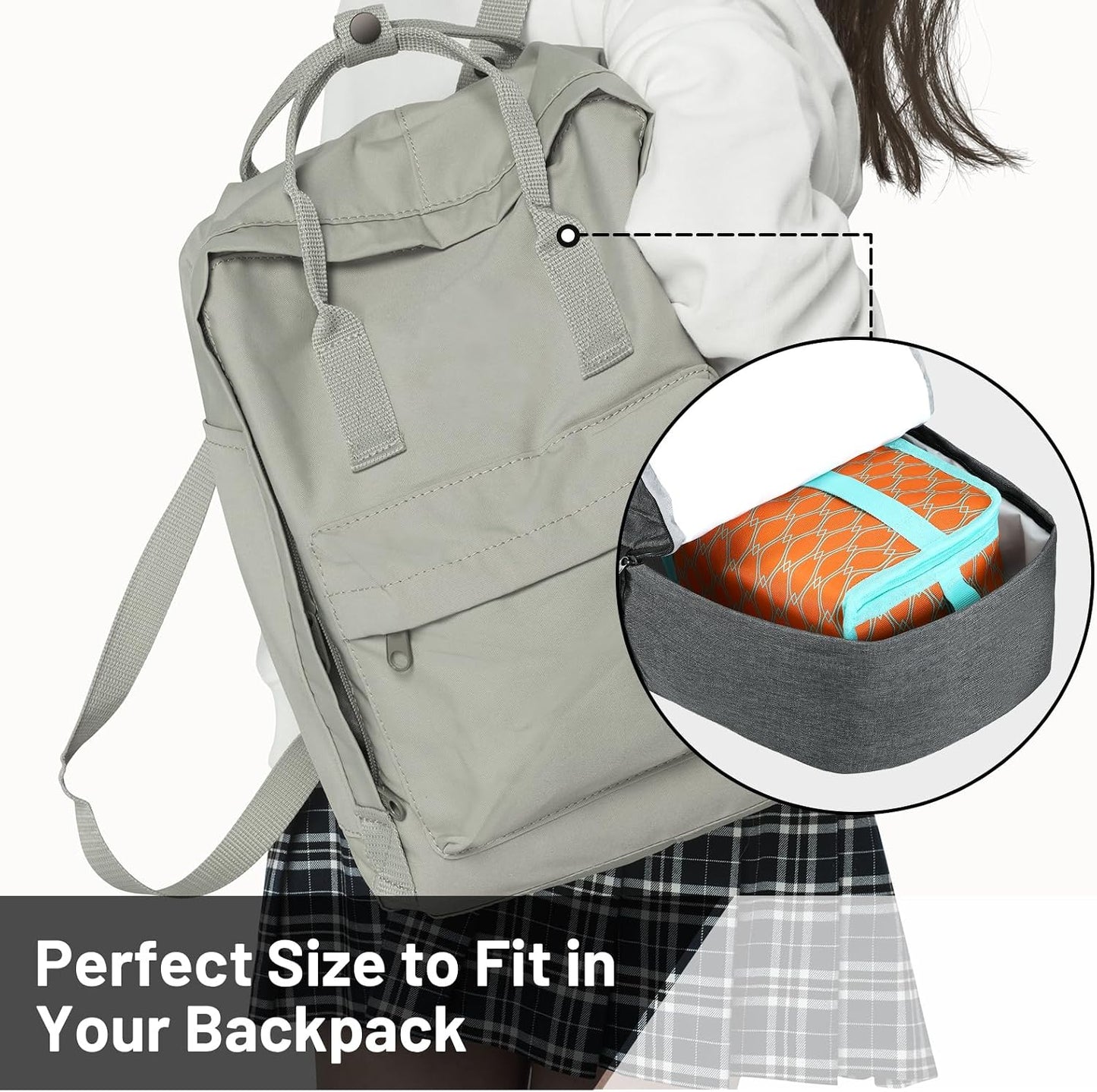 MIER Small Lunch Bag for Kids & Adults Compact Insulated Lunch Box Portable Thermal Mini Cooler for Work School Travel, Bluesteel