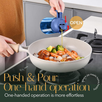 YARRAMATE 16oz/470ml Light-Blocking Dark Oil Sprayer for Cooking (Black)