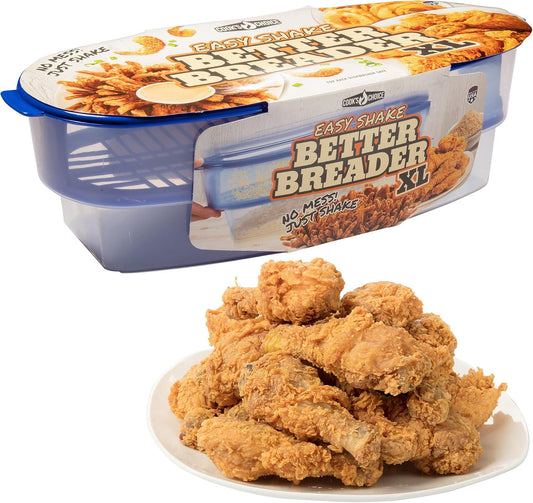 COOK'S CHOICE XL Original Better Breader Bowl 16" Mess-Free Breading Tray