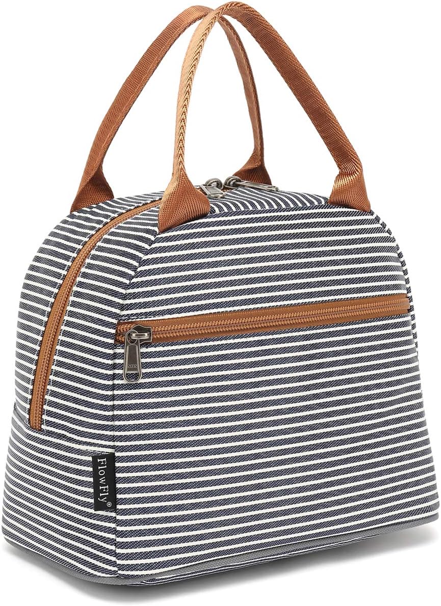 FlowFly Insulated Lunch Cooler Bag - Tote Bag Organizer for Women/Men, Black - Colors A