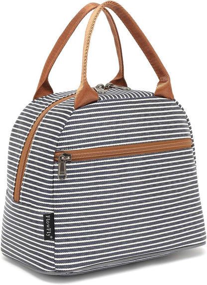 FlowFly Insulated Lunch Cooler Bag - Tote Bag Organizer for Women/Men, Black - Colors A