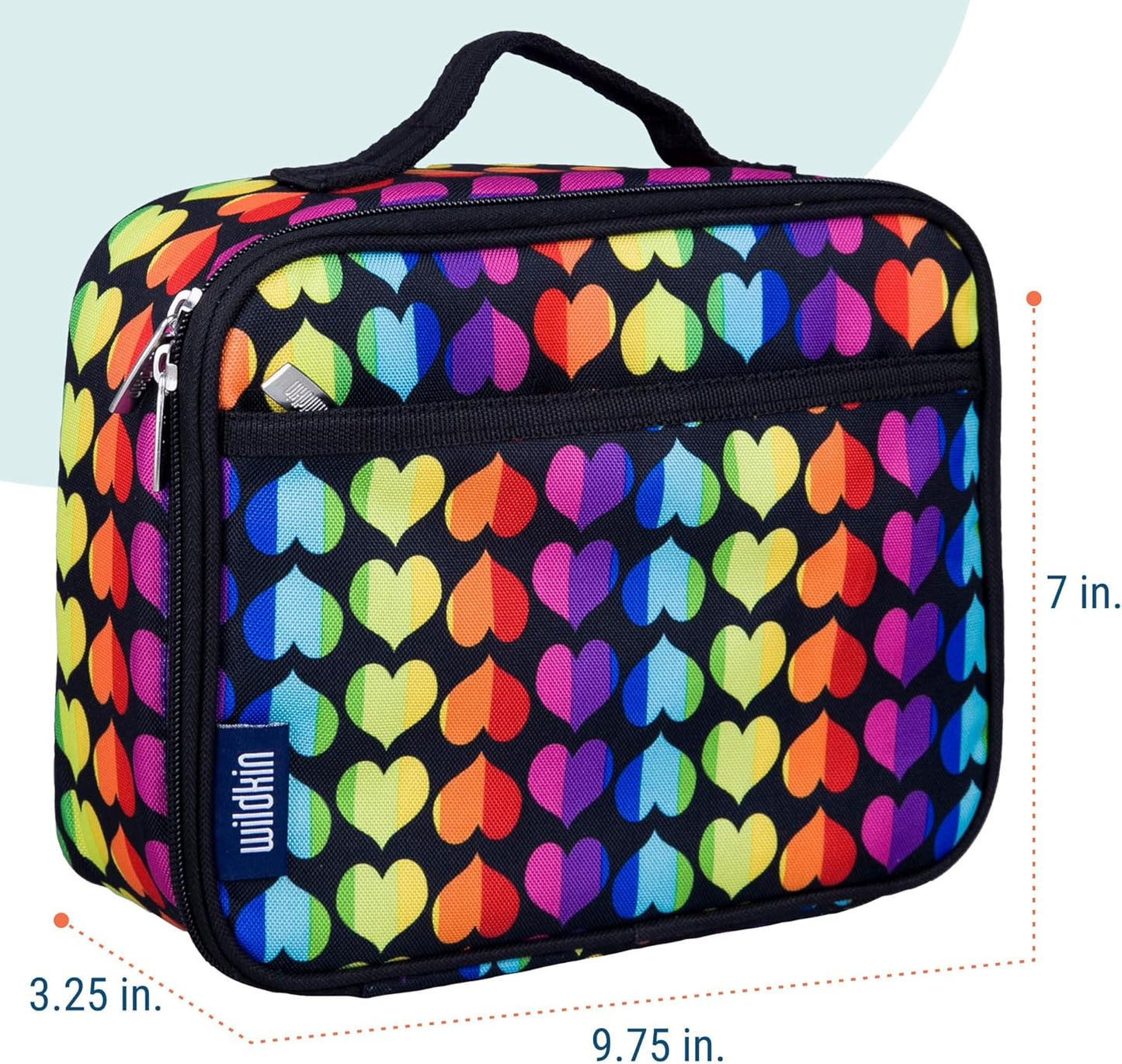 Wildkin Kids Insulated Lunch Box, Keeps Food Hot or Cold, BPA-Free with Mesh Pockets & Easy-Clean Lining – Ideal for School, Travel & Daycare – Holographic