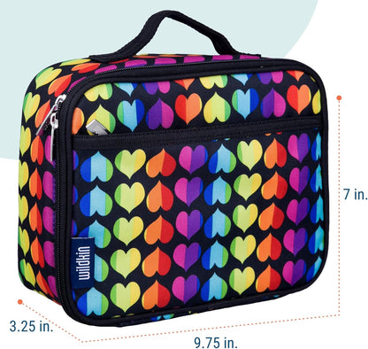 Wildkin Kids Insulated Lunch Box, Keeps Food Hot or Cold, BPA-Free with Mesh Pockets & Easy-Clean Lining – Ideal for School, Travel & Daycare – Holographic