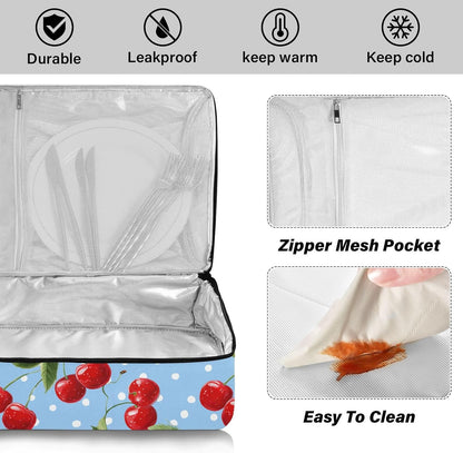 Casserole Carriers for Hot or Cold Food Reusable Casserole Dish Carrier Insulated Thermal Large Capacity Durable Perfect for Party Camping Family Gatherings Yellow Fish - Colors A