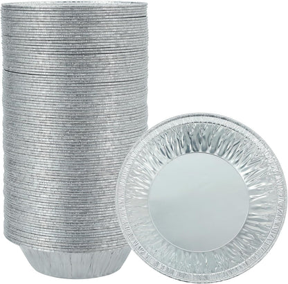 Waytiffer (Pie Pans 5 inch,Mini Pie Tins HEAVY-DUTY Disposable Aluminum Foil Tart,pie Pans for Baking Personal Mini Pies, Easily Stack & Store, Freeze & Reheat