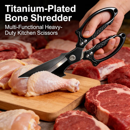 Multifunctional Heavy Duty Kitchen Shears,Kitchen Scissors for Food, Kitchen Shears for Cutting Chicken,Japanese High-Carbon Steel Culinary Poultry Shears, for Chicken,Meat,Fish,Bone Cutting(Silver)