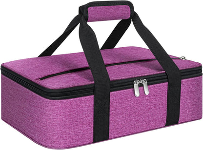 Insulated Casserole Carrier, Portable Casserole Carrier for Hot or Cold Food Lunch Tote Warmer or Cooler Bag, Lasagna Lunch Bag for Potluck Parties- Fits 9" x 13" Baking Dish-Charcoal Grey