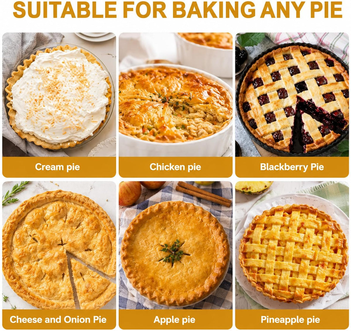 RAINFLOW Ceramic Pie Weights for Blind Baking - 1 LB Reusable Baking Beans