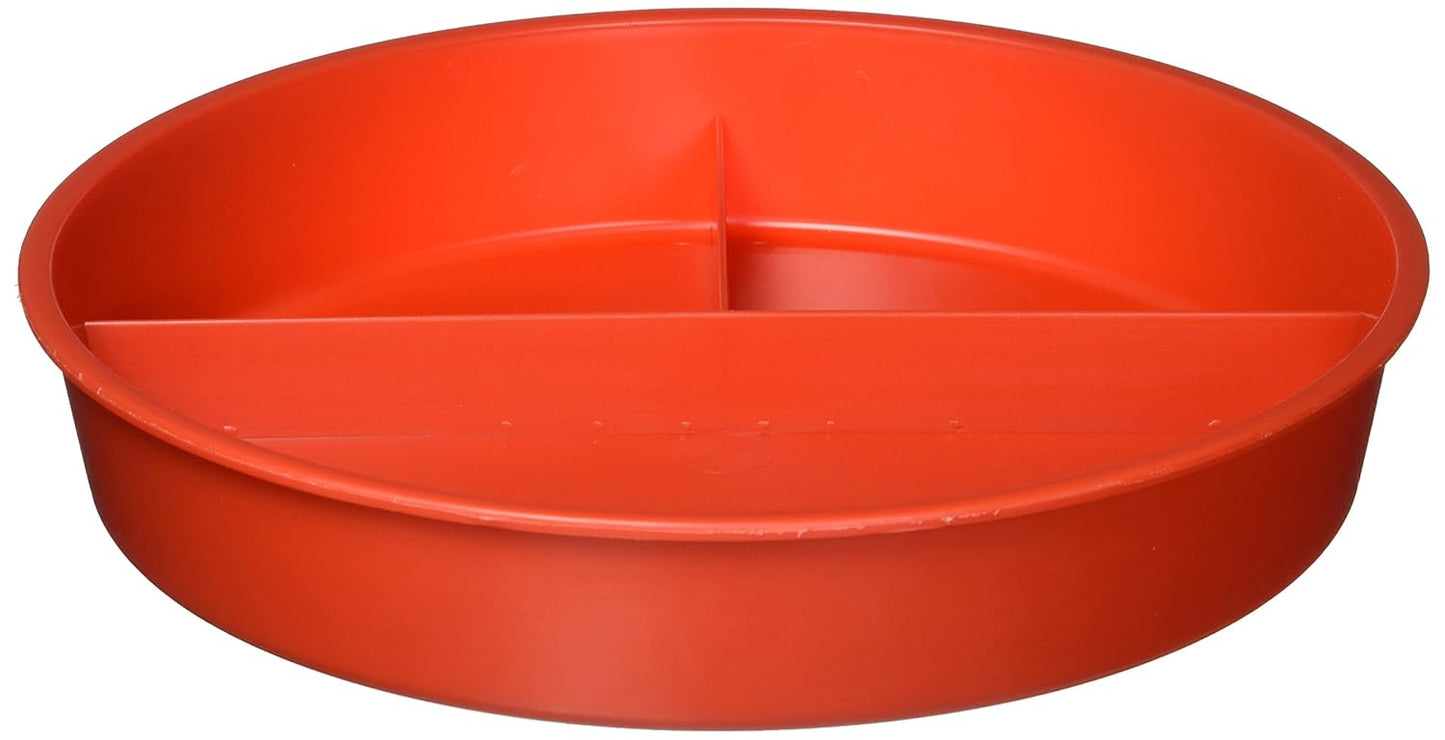 Sammons Preston High-Sided Divided Dish, White, Break-Resistant & Lightweight Polypropylene Plastic, 10" Diameter, 1.75" High Vertical Sides & 7/8" Section Dividers, Includes Lid for Travel & Storage