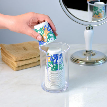 Youngever 2 Pack Plastic Disposable Paper Cup Dispenser, Plastic Dispenser Cup Holder (Clear)