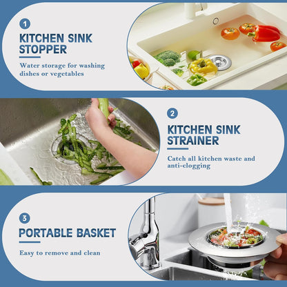 TGOSOMT Kitchen Sink Drain Strainer Stopper