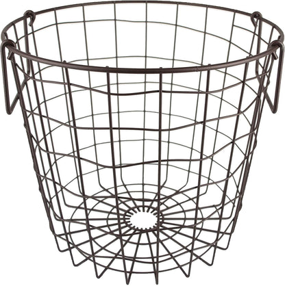 DII Metal Wire Mesh Stackable Utility Storage Bin, Small Round, 12x12x10", Bronze