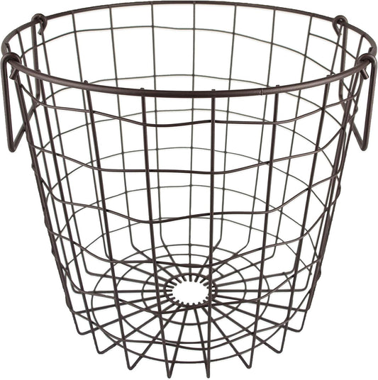 DII Metal Wire Utility Storage Bin, Small Round, 12x12x10, Bronze
