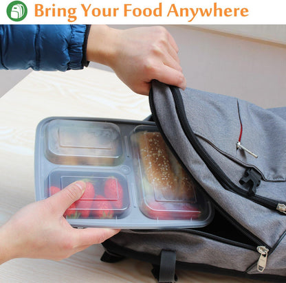 Enther Meal Prep Containers Single Lids Food Storage Bento BPA Free | Stackable | Reusable Lunch Boxes, Microwave/Dishwasher/Freezer Safe Portion Control (28 oz), 12 Pack 1 Compartment