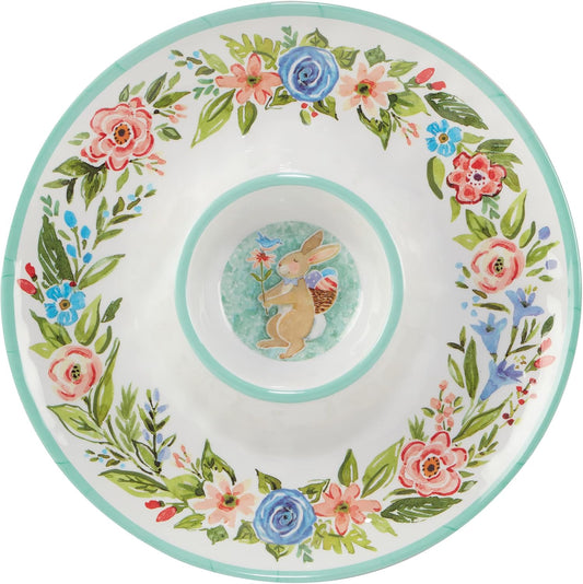 Certified International Joy of Easter Melamine 3 Piece Hostess Servware Set, Multicolor, Large