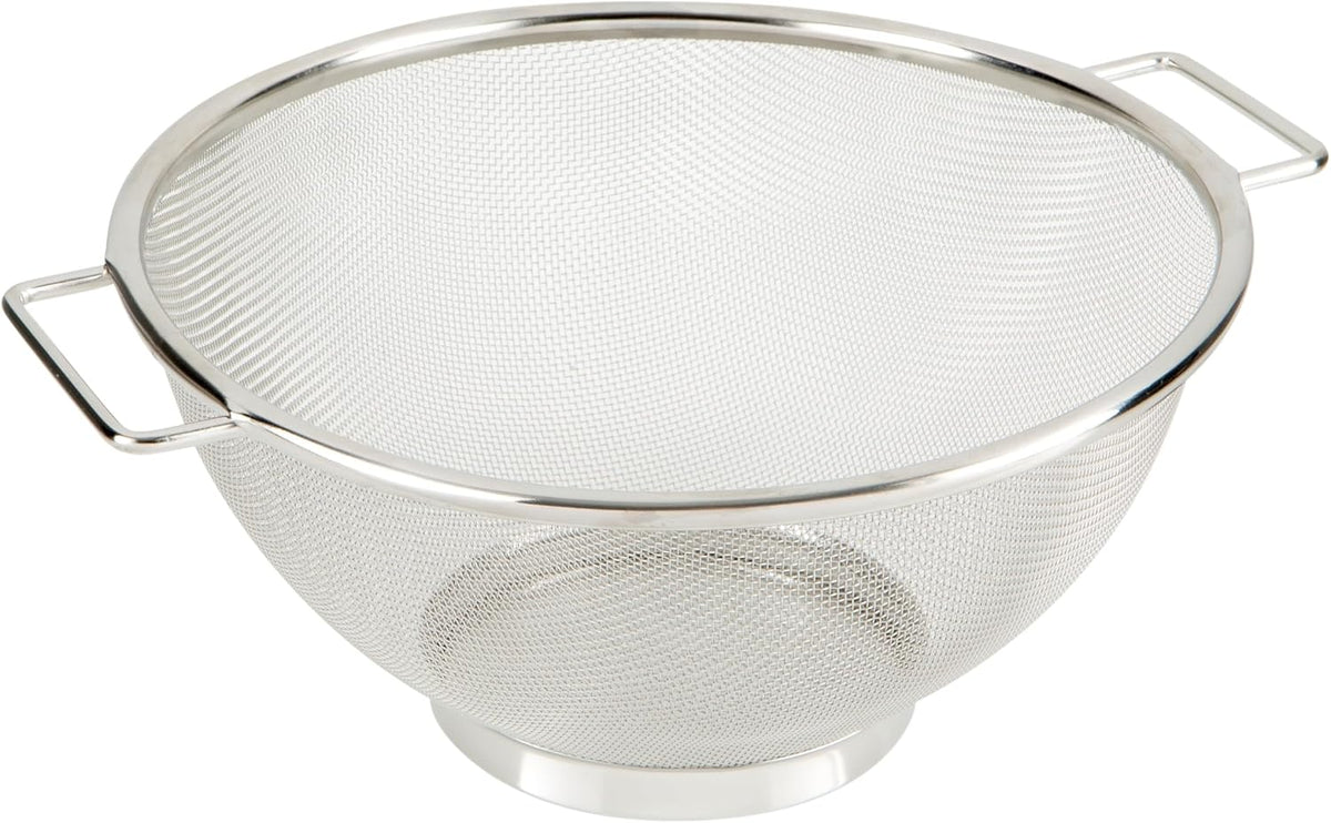 Kitchen Details Stainless Steel Fine Mesh Strainer 9 Inch | Large Wire Mesh Kitchen Sieve | Food Strainer Colander for Pasta Rice Quinoa