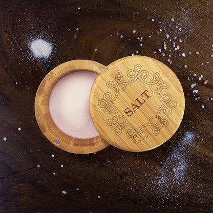 Totally Bamboo Salt Cellar with Swivel Lid, Salt Container for Countertop