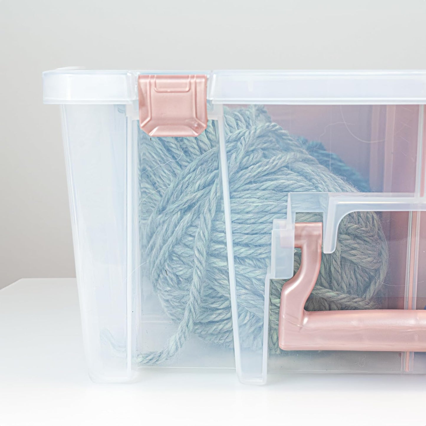 ArtBin 6990SO Super Satchel Double Deep Compartment Box - Art Storage with 8 Removable Compartments, Smart Closure for Craft Supplies (Gold - Pack of 1)