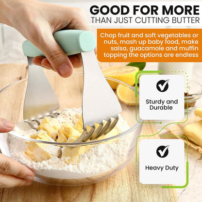 Spring Chef XL Pastry Blender, Durable Dough Blender For Baking - Black