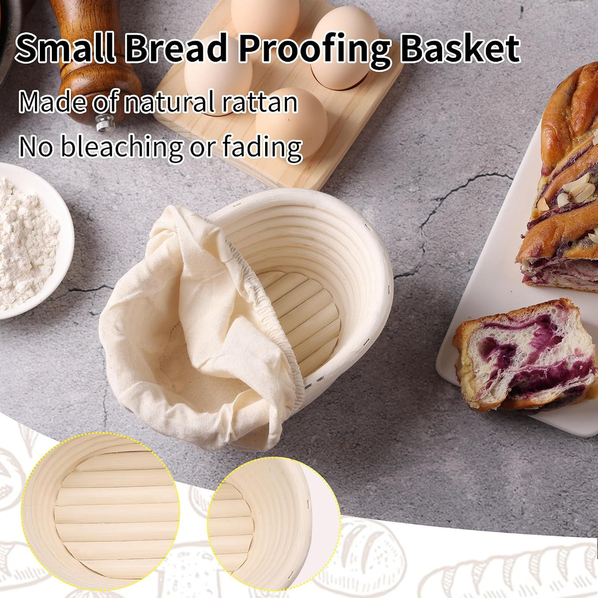 Banneton Bread Proofing Basket 2 Pack 10 In Oval Sourdough Proofing Basket