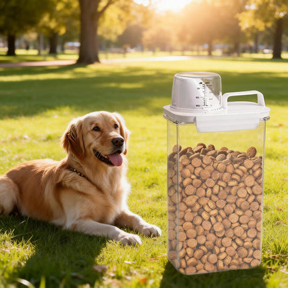 Rice Storage Container, Airtight Rice Container, 3-5 Lbs Cereal Storage Container, Cat Dog Food Storage Container, BPA Free Portable Cereal Container for Home Kitchen Rice, Soybean Food Storage
