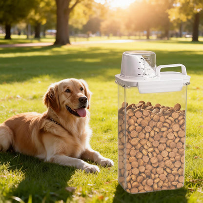 Rice Storage Container, Airtight Rice Container, 3-5 Lbs Cereal Storage Container, Cat Dog Food Storage Container, BPA Free Portable Cereal Container for Home Kitchen Rice, Soybean Food Storage