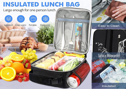 Lunch Box Insulated Lunch bag for Men Teen Kids Boys Adult Portable Stylish Small Lunchbox Special Design for Working Office school Picnic