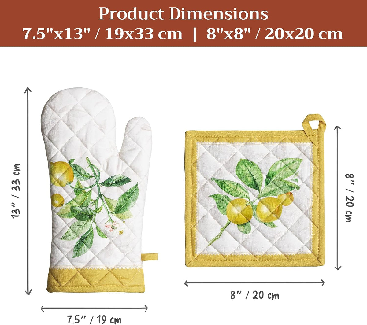 Maison d' Hermine Pot Holders 100% Cotton Potholders (8" x 8") - Colors B