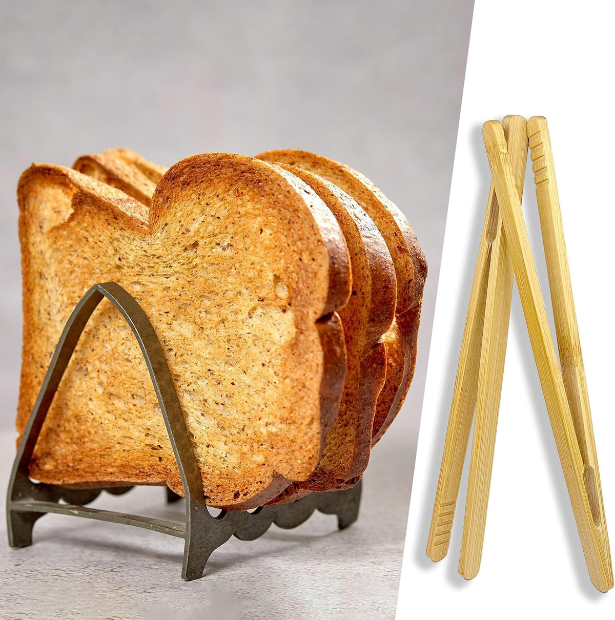 8 Pcs Bamboo Tongs for Toaster, Wooden Toaster Tongs, 7 Inches Mini Wood Cooking Tongs, Reusable Bamboo Toast Tongs, Anti-slip Bamboo Serving Tongs for Salad Toast Bread Fruits Pickles BBQ