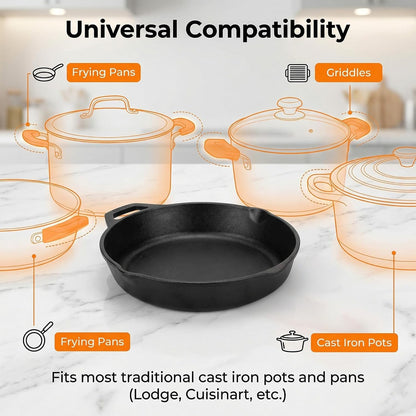 4-Pack Silicone Hot Handle Holder Set - Premium Heat-Resistant Cast Iron Skillet Handle Covers, Anti-Slip Insulated Grip Sleeve for Pots and Pans, Dishwasher Safe