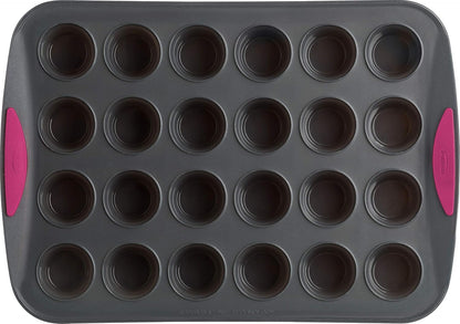 Trudeau Silicone Muffin Pan, 12 Cavities, Fuchsia (Model: 05115197KR)