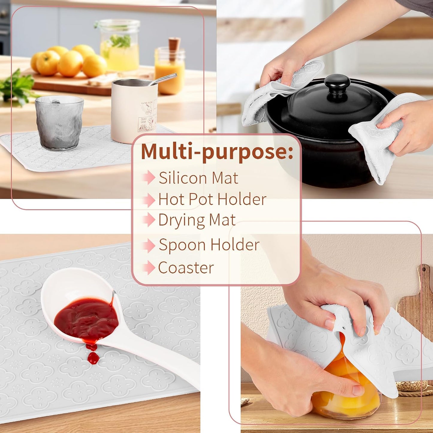 LEHAHA Grilling Prep Trays, Melamine BBQ Prep and Serving Platters and Tray for Outdoor Entertaining, Large Food Serving Trays, Set of 2, 17.2" x 10.5",Great for Grilling Lovers,Black and Red