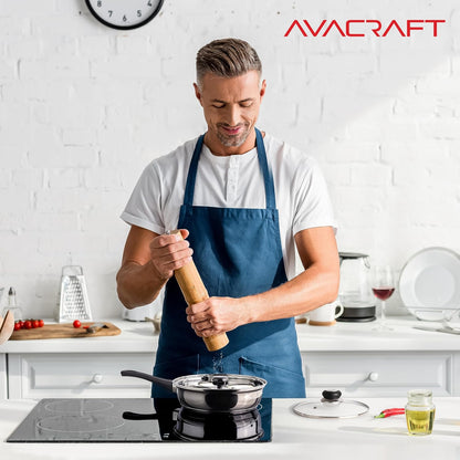 AVACRAFT Stainless Steel Egg Poacher Pan with 4 Egg Cups
