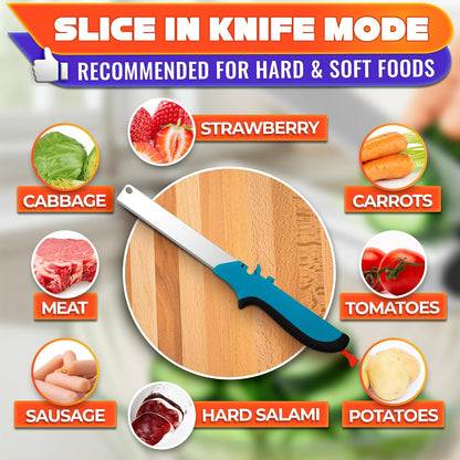 2 in 1 Kitchen Scissors for Food with Knife Sharpener (Grey)