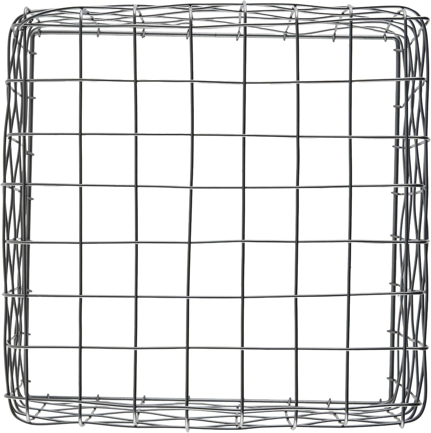 G.E.T. WB-315-MG Heavy Duty Iron Wire Utility Storage Basket/Bin with Handles, 11" x 8" x 8"