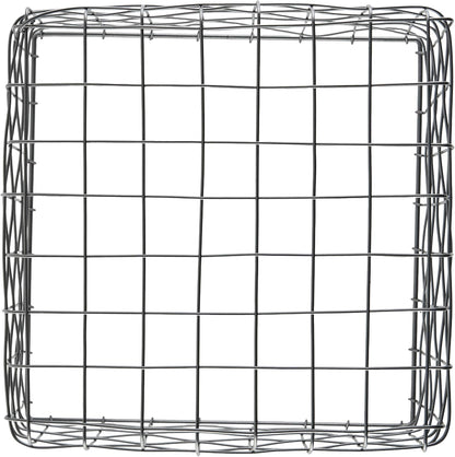 G.E.T. WB-315-MG Heavy Duty Iron Wire Utility Storage Basket/Bin with Handles, 11" x 8" x 8"