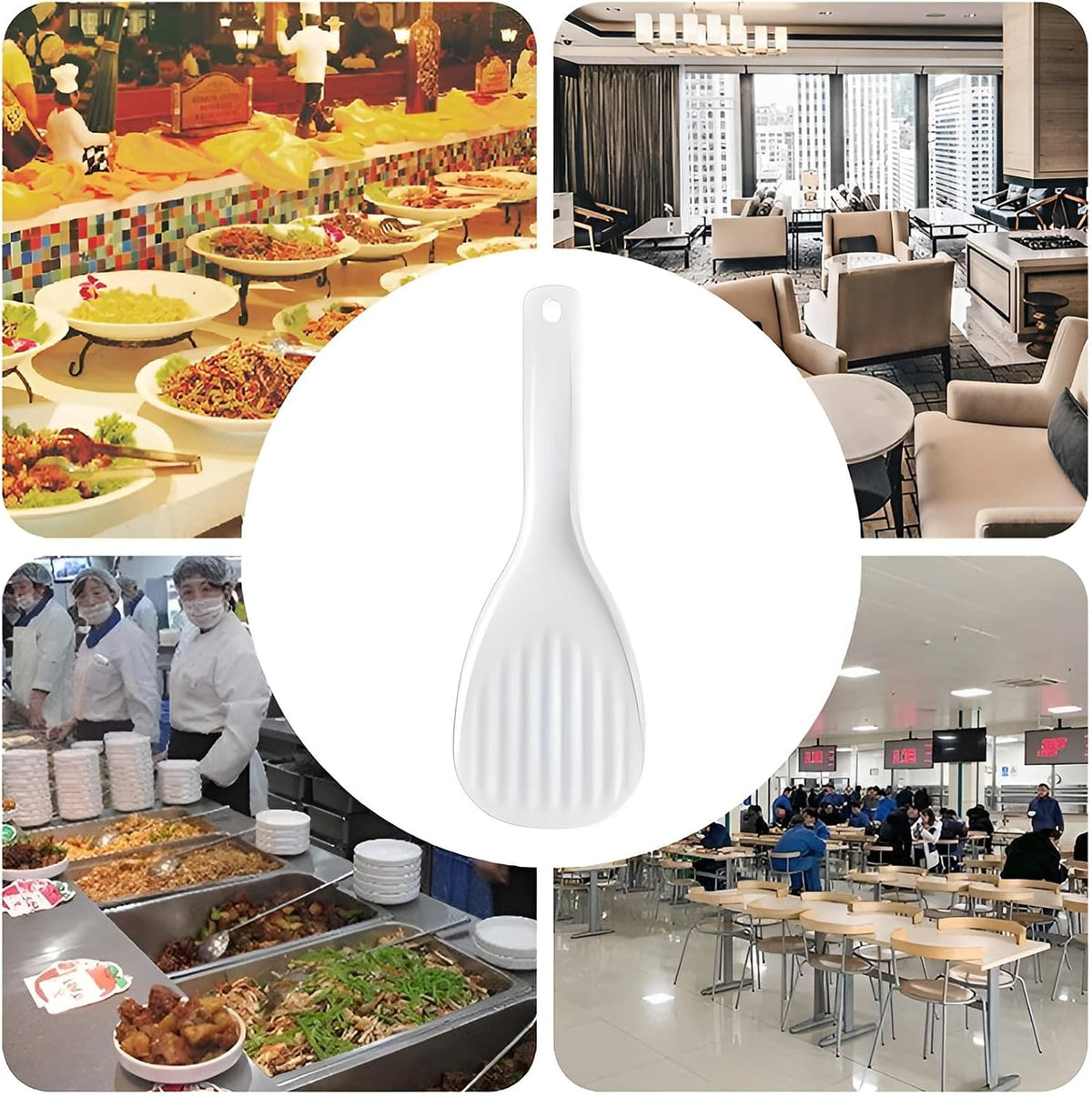 Extra Large Non Stick Plastic Rice Paddle Spatula, 10.03"（25.5cm） Long, 1 pcs per case
