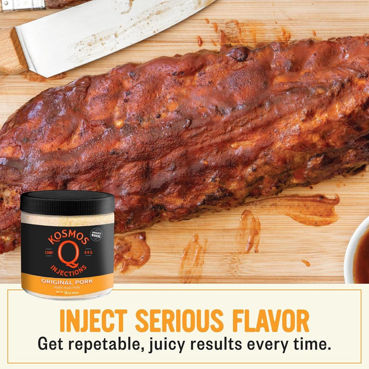 Kosmos Q Original BBQ Pork Injection, Meat Marinade, 16 Oz