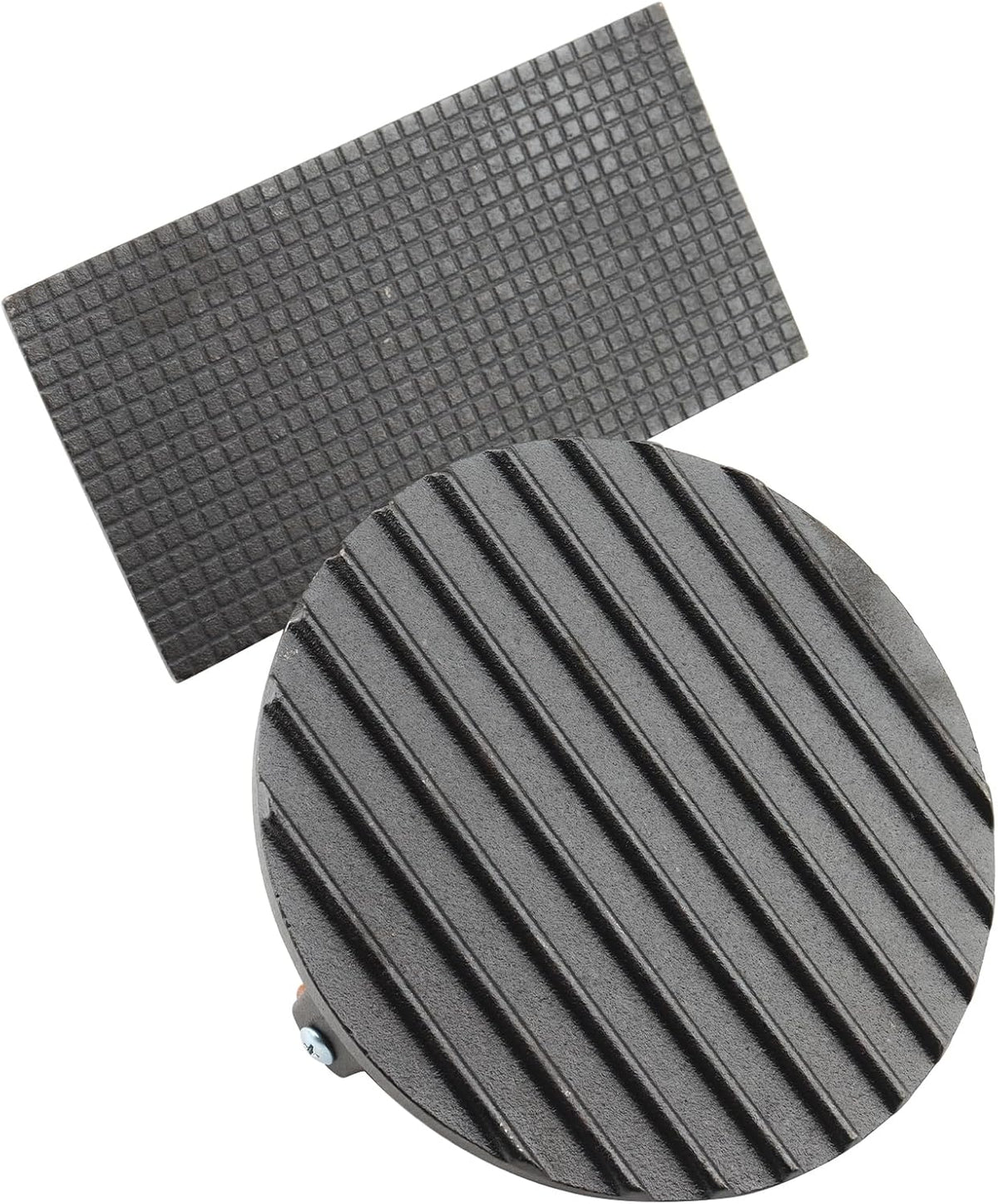 MOUYAT 2 Pack Cast Iron Grill Press, 6.8 Inch Round and 8 Inch Rectangle Heavy Grill Weight Bacon Griddle Press with Wooden Handle, Flat Cooking Weight Press Steak Weights for Bacon Burgers Meat BBQ