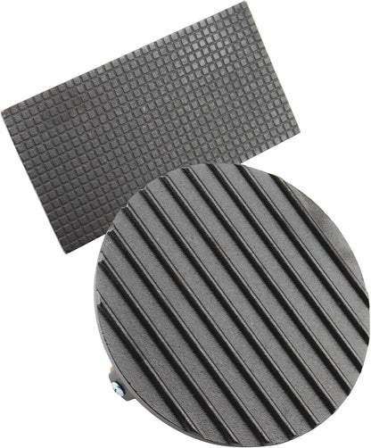 MOUYAT 2 Pack Cast Iron Grill Press, 6.8 Inch Round and 8 Inch Rectangle Heavy Grill Weight Bacon Griddle Press with Wooden Handle, Flat Cooking Weight Press Steak Weights for Bacon Burgers Meat BBQ